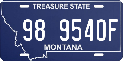 MT license plate 989540F