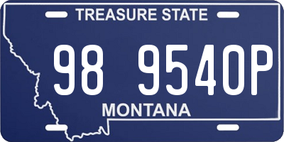 MT license plate 989540P