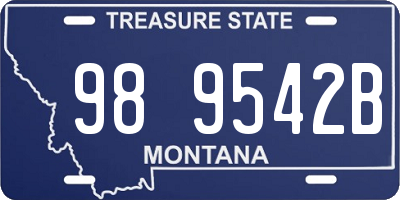 MT license plate 989542B