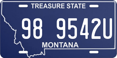 MT license plate 989542U