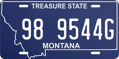 MT license plate 989544G