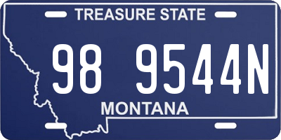 MT license plate 989544N