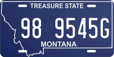 MT license plate 989545G