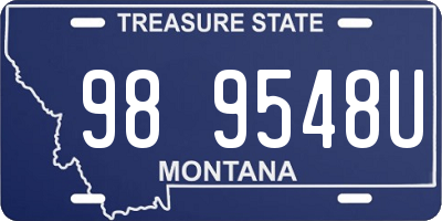 MT license plate 989548U