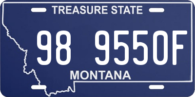 MT license plate 989550F