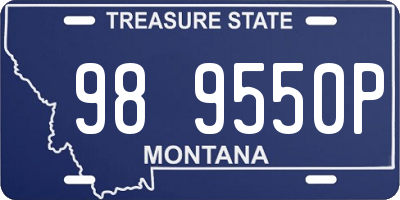 MT license plate 989550P