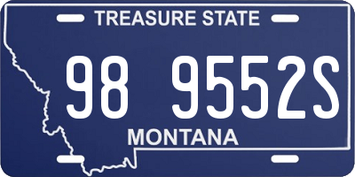 MT license plate 989552S