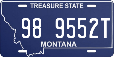 MT license plate 989552T