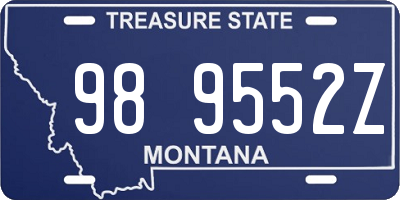 MT license plate 989552Z