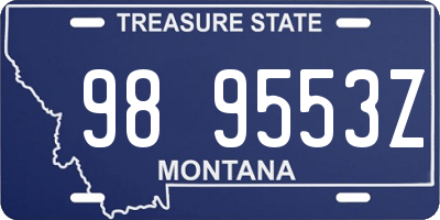 MT license plate 989553Z