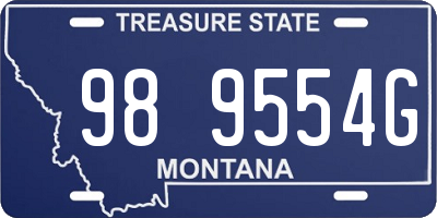 MT license plate 989554G