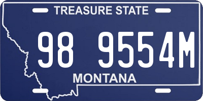 MT license plate 989554M
