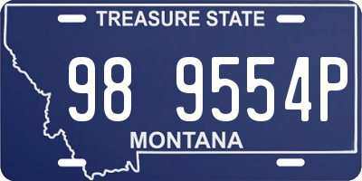 MT license plate 989554P