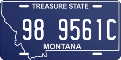 MT license plate 989561C