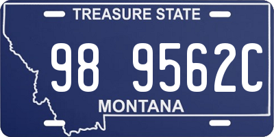 MT license plate 989562C