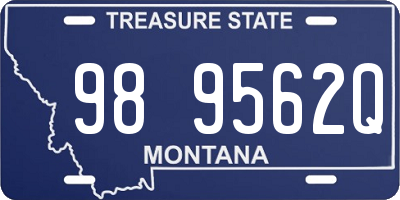 MT license plate 989562Q