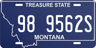 MT license plate 989562S