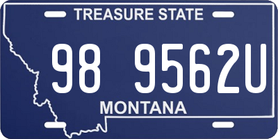 MT license plate 989562U