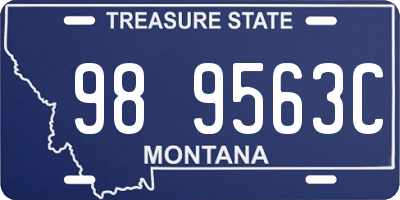MT license plate 989563C