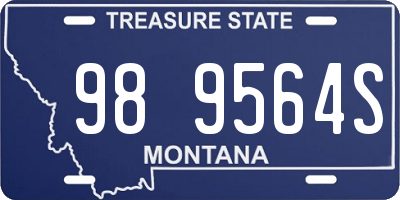 MT license plate 989564S