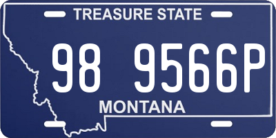 MT license plate 989566P