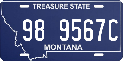 MT license plate 989567C