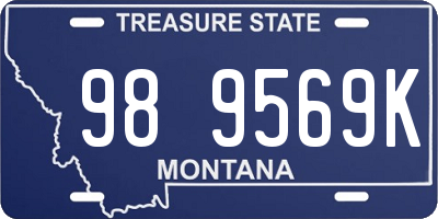 MT license plate 989569K