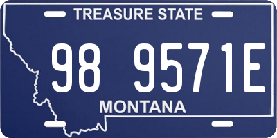 MT license plate 989571E