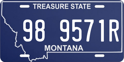 MT license plate 989571R