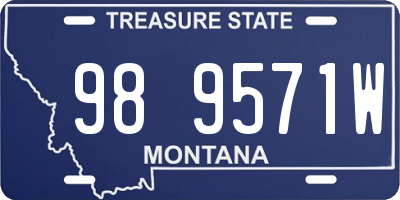 MT license plate 989571W