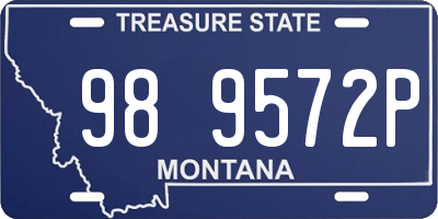 MT license plate 989572P