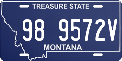 MT license plate 989572V