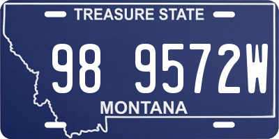 MT license plate 989572W