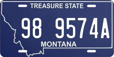 MT license plate 989574A