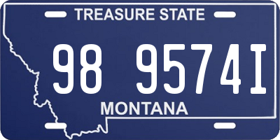 MT license plate 989574I