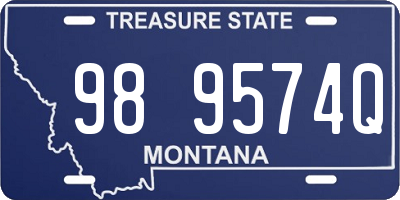 MT license plate 989574Q