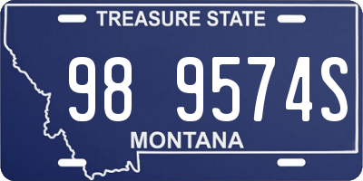 MT license plate 989574S