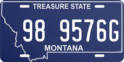 MT license plate 989576G