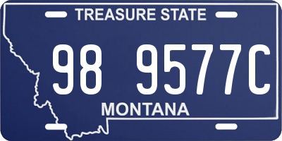 MT license plate 989577C