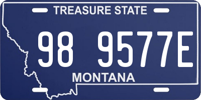 MT license plate 989577E