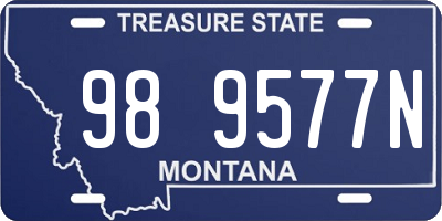 MT license plate 989577N