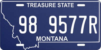 MT license plate 989577R