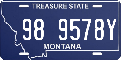 MT license plate 989578Y