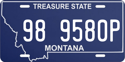 MT license plate 989580P