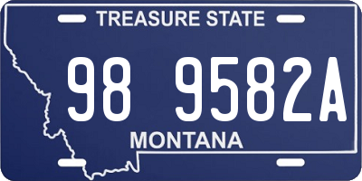 MT license plate 989582A