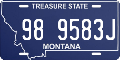 MT license plate 989583J