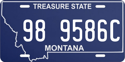 MT license plate 989586C