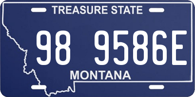 MT license plate 989586E