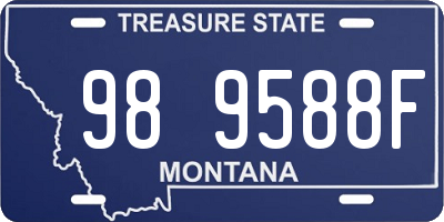 MT license plate 989588F