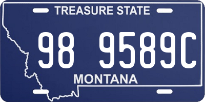 MT license plate 989589C